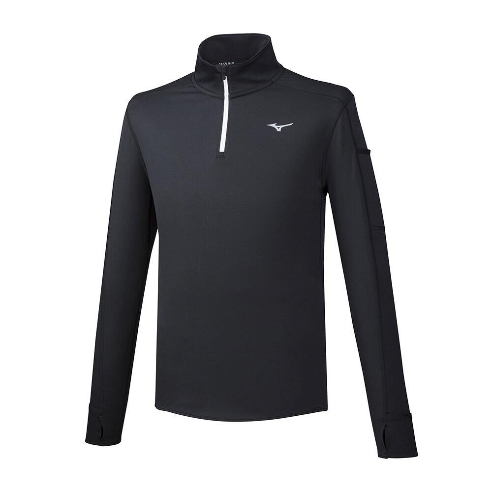 Mizuno Men's Sweashirt Warmalite HZ Black - BAVPGHE-45